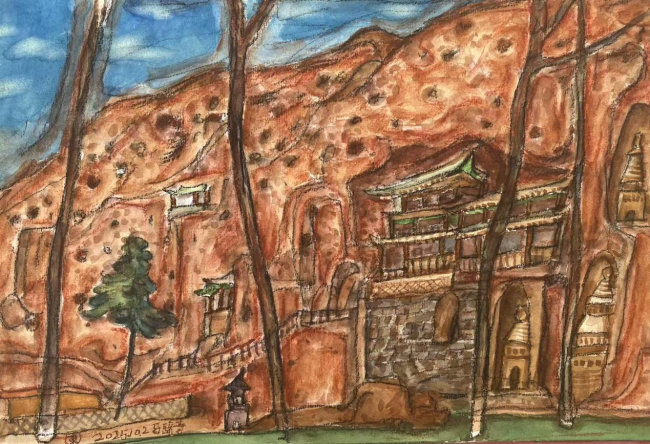 走遍中国·宁夏——中国文促会好意思术家写生创作行径走进甘肃张掖