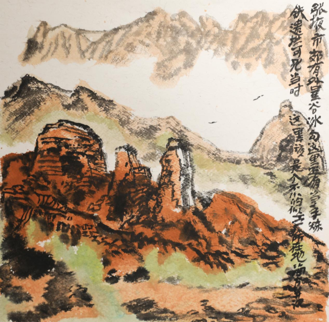 走遍中国·宁夏——中国文促会好意思术家写生创作行径走进甘肃张掖