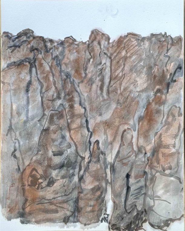 文字问说念石林 神韵写意黄河：走遍中国·甘肃——中国文促会好意思术家写生创作行径走进景泰