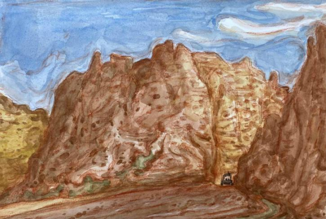 文字问说念石林 神韵写意黄河：走遍中国·甘肃——中国文促会好意思术家写生创作行径走进景泰