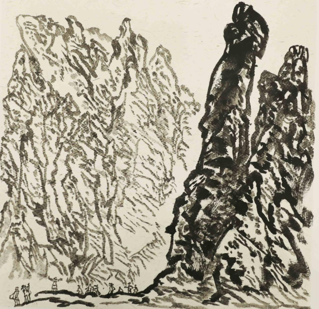 文字问说念石林 神韵写意黄河：走遍中国·甘肃——中国文促会好意思术家写生创作行径走进景泰