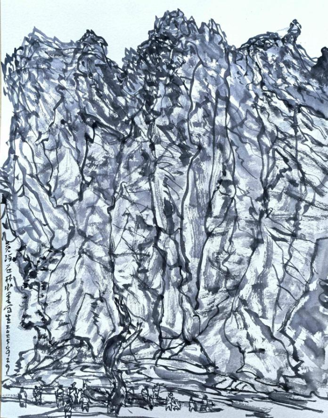 文字问说念石林 神韵写意黄河：走遍中国·甘肃——中国文促会好意思术家写生创作行径走进景泰