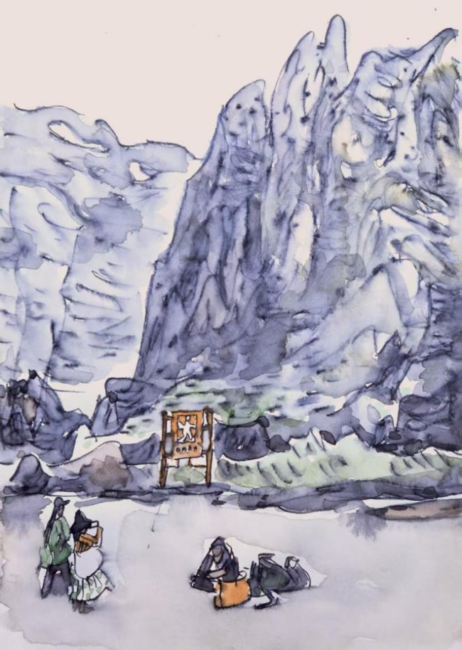 文字问说念石林 神韵写意黄河：走遍中国·甘肃——中国文促会好意思术家写生创作行径走进景泰