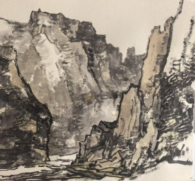 文字问说念石林 神韵写意黄河：走遍中国·甘肃——中国文促会好意思术家写生创作行径走进景泰